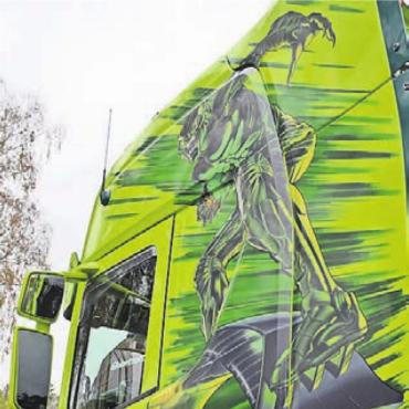 Indy-Truck auf der Poleposition - Der «Green Goblin» macht Eindruck.