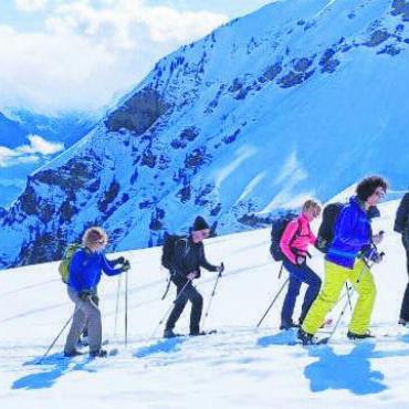 Erwartungen erfüllt - Die Tourengänger aus Zufikon genossen einen herrlichen Tag im Schnee. Bild: zg