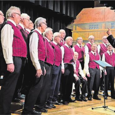 Gesang und zwielichtiges Treiben - Der Männerchor Benzenschwil in Aktion. Bilder: sca