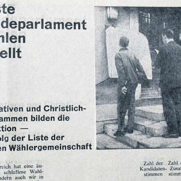 «Man muss halt reden miteinander» - Zeitungsausschnitt aus dem «Wohler Anzeiger»: Am Sonntag, 5. Dezember 1965, wurde gewählt. Erst am Montagmorgen standen die Resultate des ersten Einwohnerrates fest, sie wurden beim Gemeindehaus bekannt gegeben. Bilder: Archiv/dm