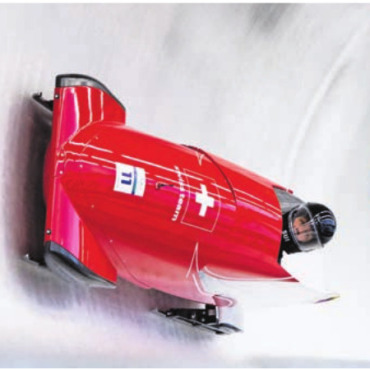 Vielversprechender Start - Melanie Hasler beim Monobob-Training an den Olympischen Spielen. In den ersten beiden Läufen konnte sie überzeugen. Bild: Freshfocus