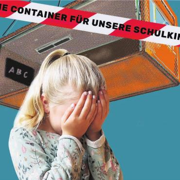 «Durchdachte Strategie» - Ein Ja-Komitee mit sechs Parteien macht sich stark mit dem Slogan «Ja zu richtigem Schulraum». Das Titelbild des Dokuments kommt recht reisserisch daher. Bild: pd