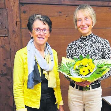 Unter neuer Führung - Ein Frauenduo, das sich auf die Zukunft freut: Präsidentin Rosmarie Groux (links) und Elisabeth Graf Pannatier, neue Geschäftsführerin. Bild: zg