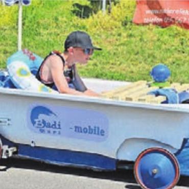 Ebenso kreativ wie rasant - Das «Badi-Mobil» holte sich Silber.