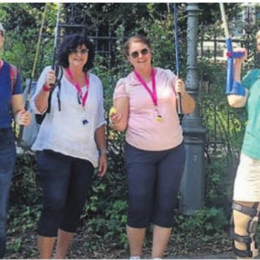 Reise mit Handicap - Das «Urban Golfen» machte riesig Spass. Bild: zg