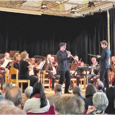 Unbestechliche Kraft der Exzellenz - Oboist und Gewinner Fedor Osver während seiner Finaldarbietung – begleitet von argovia philharmonic. Bilder: sca/zg