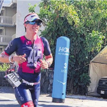 Kämpferin ohne Grenzen - Leidenschaftliche Triathletin: Cécile Treier. Bild: zg