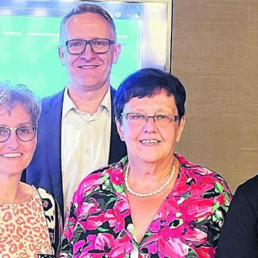 Beratungsangebote sparen Kosten - Der Vorstand mit (v. l.): Natascha Brunold (Zufikon), Cornelia Stutz (Niederwil), Präsident Arsène Perroud (Wohlen), Heidi Hegglin (Dottikon) und Daniel Sommerhalder (Bremgarten). Bild: Walter Minder