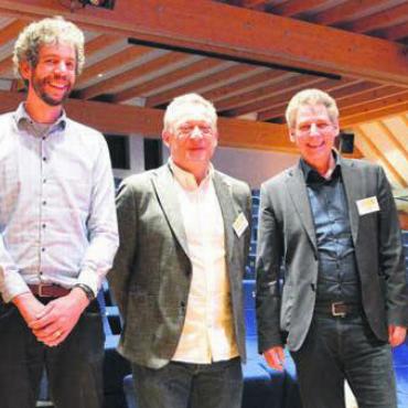 Rückgrat der Region - Man ist zufrieden: Reto Widmer (Repla), Conrad Naef (Projektleiter), Alexander Eigensatz (Organisation), Carlo Degelo (Leiter Kanton) und Jörg Weiss (Organisation). Bild: cbl