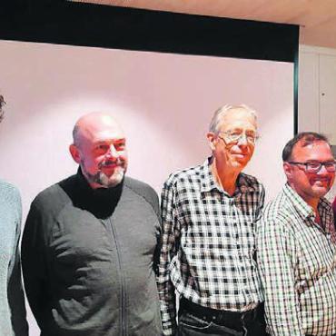 «Nicht selbstverständlich» - Ein kleiner Teil der für den Grossen Rat Kandidierenden der Grünen Bezirk Bremgarten: (von links) Hannes Tobler, Patrick Schmid, Ueli Waldispühl, Alexander May und Thomas Schüepp. Bild: zg