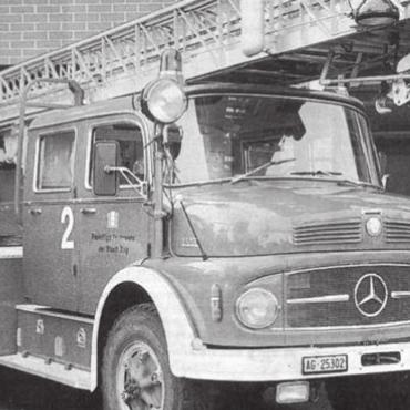 Die neue Autodrehleiter steht in Berikon im Mittelpunkt der Hauptübung. Bild: Archiv