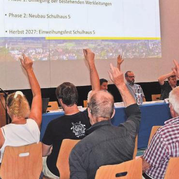 Gute Vorbereitung zahlt sich aus - Von 1390 stimmberechtigten Boswilerinnen und Boswilern waren deren 77 an der ausserordentlichen «Gmeind» anwesend. Sie genehmigten mit grossem Mehr den Projektierungskredit. Bild: Sabrina Salm