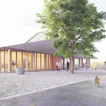 In einer ungewohnten Situation - Ob es vor der Pfarrkirche in Muri einst so aussehen wird wie auf dieser Visualisierung, wird sich am 19. November entscheiden. Bild: Archiv