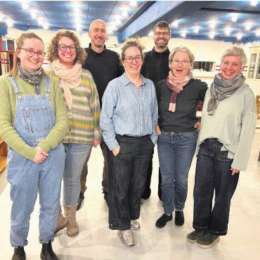 Jetzt geht es so richtig los - Sie engagieren sich im Gemeinschaftszentrum, von links: Lea Küng, Heidi Strebel, Jan Illing, Regula Marthaler, Simon Fischer, Bianca Theus, Sabina Brühlmann. Bild: zg