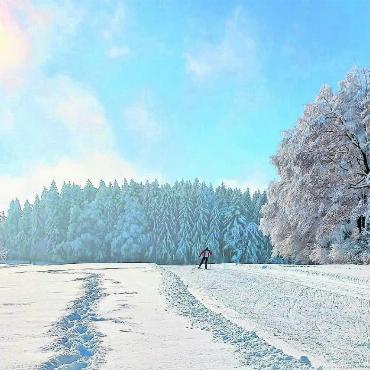 Kurzer Start in die Wintersaison - Mit dem Winterzauber auf dem Freiämter Hausberg ist es nach einem tollen Wochenende – hier die perfekt präparierte Loipe – wieder vorbei. Bild: zg