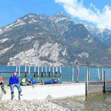 Weg der Schweiz in drei Etappen - Relaxen in Isleten. Bild: zg