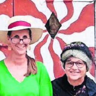 Grosser Rück- und Ausblick - Stadtführer unter sich (v. l.): Reto Jäger, Marianne Koch, Ursula Huber und Robert Bamert. Bild: zg