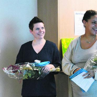 Erfreulicher Zuwachs - Neu in der Frauenriege Beinwil, von links: Majka Mathis, Michaela Röllin und Rosa Zimmermann. Es fehlt Johanna Brunner. Bild: zg