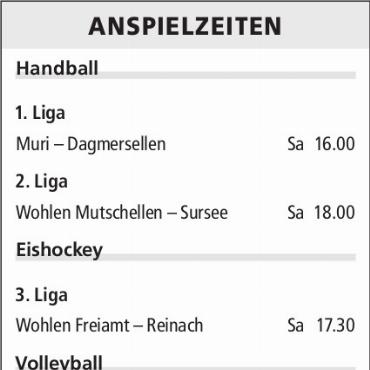 ANSPIELZEITEN