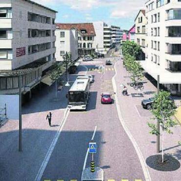 Mehrwert fürs ganze Zentrum - Auch am Postplatz gibt es neue behindertengerechte Haltestellen.