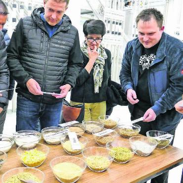 Vielfalt im «Weissenbach Valley» - Quiz mit der Zuordnung von Reis, Griess, Weizen, Roggen und wie sie alle heissen – nicht ganz einfach für den Laien. Bilder: Richard Gähwiler