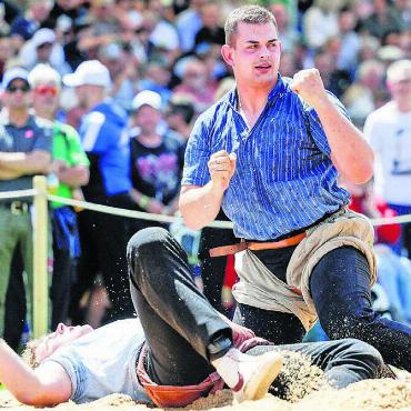 Hungrig auf Heimspiel - Andreas Döbeli im Vorjahr am Nordwestschweizer Schwingfest in Lausen. Am Guggibad-Schwinget konnte er seit 2022 nicht mehr starten. Bilder: Freshfocus, Alexander Wagner