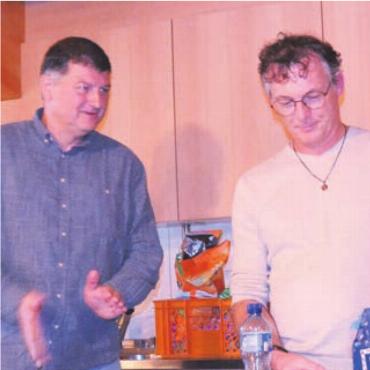 «Besenbüren ist gebaut» - Mario Räber (l.) und Thomas Lang. Bild: tst