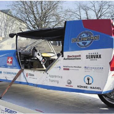 Solarpionier zu Besuch - Auch das Solartaxi zeigt anschaulich, wie innovativ der Luzerner unterwegs ist.