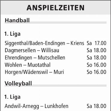 ANSPIELZEITEN