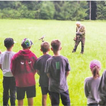 Ganz vieles erlebt - Einmalig: ein Besuch beim Falkner. Bilder: zg