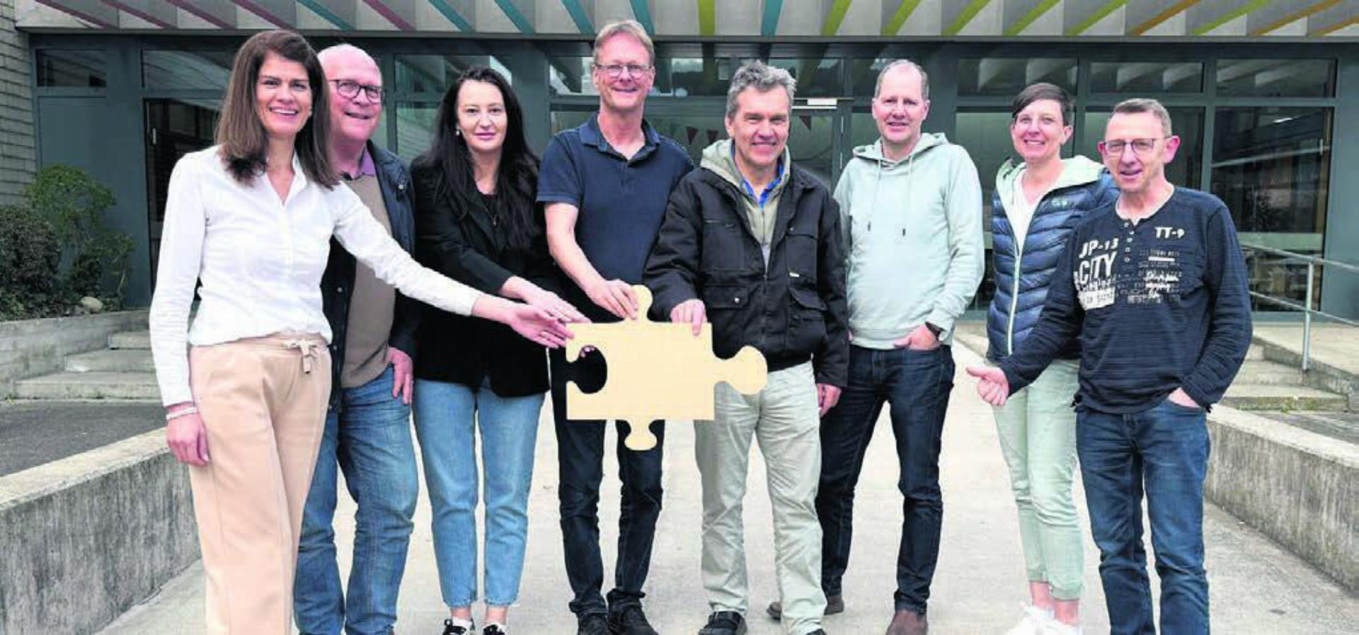 Das Kernteam rund um «Berufe Wohlen  » (v. l.): Angelika Meyer (Kurs-Web), Werner Brunner (Kurs-Web), Lucia Marjanovic (Kurs-Web), Thomas Leitch (Vorsitz), Guido Burkard (Support), Matthias Hausherr (OS Villmergen), Corina Frehner (OS Wohlen), Rolf Mettier (Finanzen). – Es fehlen: Christian Burger (OS Niederwil), Jennifer Hugi (Support). Bild: pd