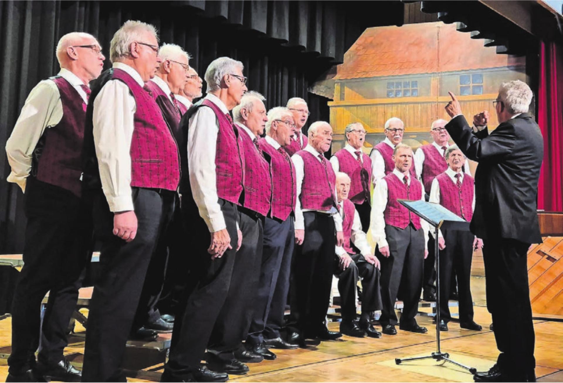 Der Männerchor Benzenschwil in Aktion. Bilder: sca - Das Bild wird blockiert. – Möglicherweise durch einen aktiven Adblocker.