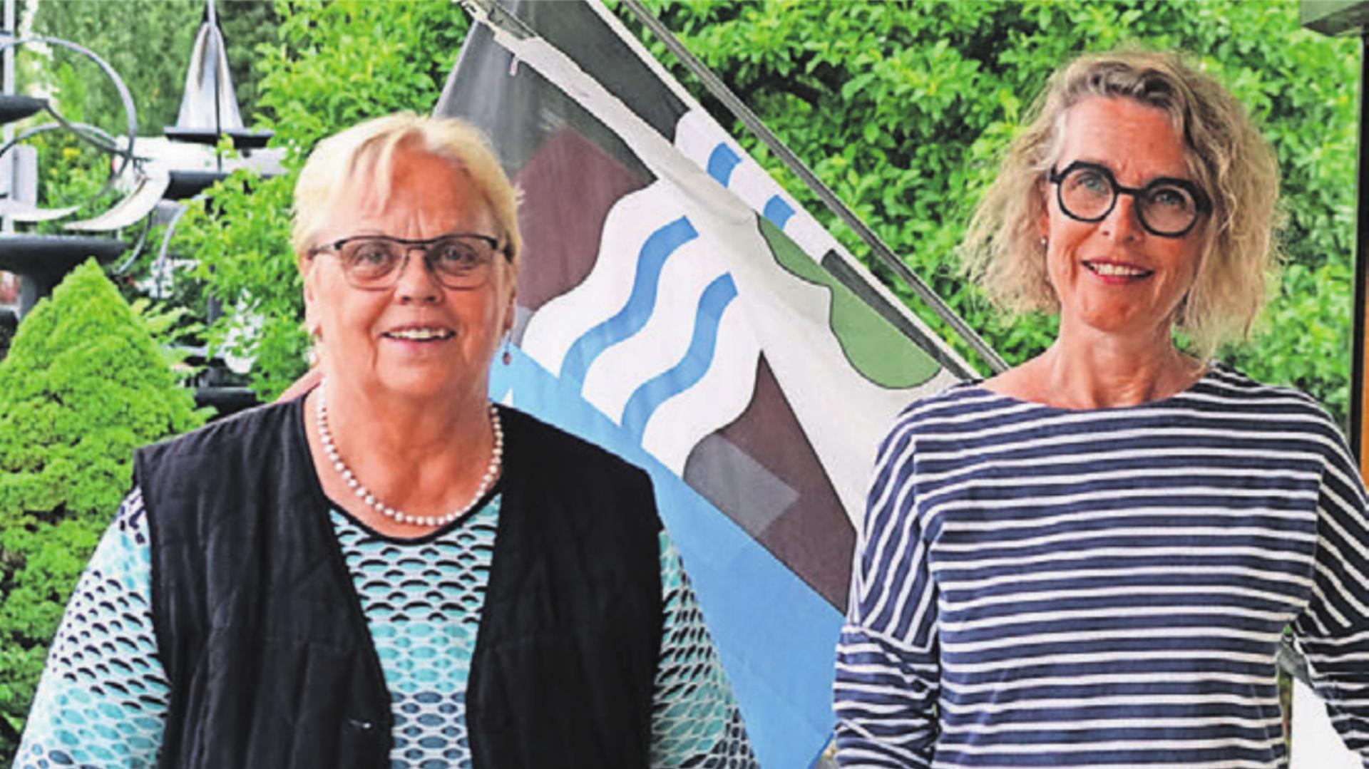 Bertha Hübscher (links) und Ursula Frick treten wie Stephan Bamert (nicht auf dem Bild) zu den Wahlen im Oktober an. Bild: zg