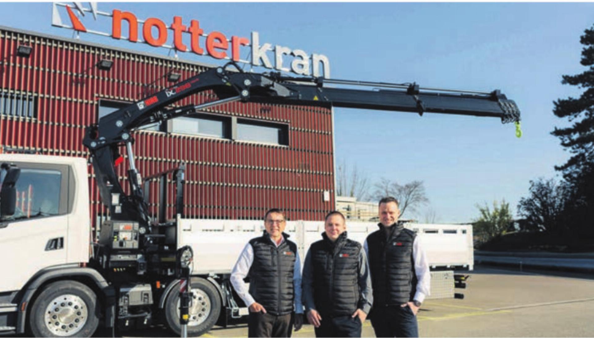 Personell ist die Notterkran AG für die Zukunft aufgestellt. Bild: zg - Das Bild wird blockiert. – Möglicherweise durch einen aktiven Adblocker.