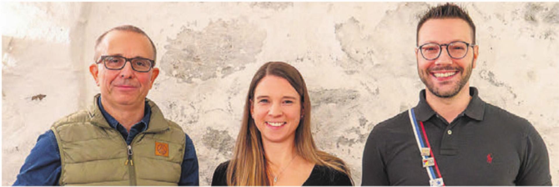 Neue Ehrenmitglieder, von links: Max Wyder, Michelle Ritter und Quirin Senn. Bild: zg - Das Bild wird blockiert. – Möglicherweise durch einen aktiven Adblocker.
