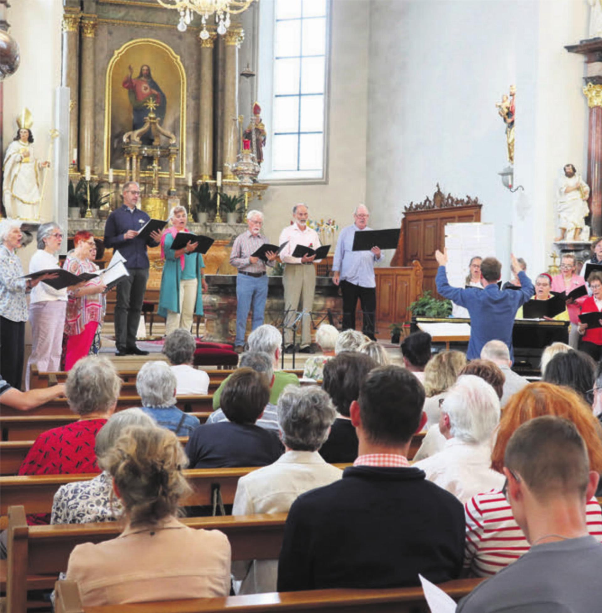 Der Kirchenchor Lunkhofen sorgte beim Publikum für viel Begeisterung. Bild: zg