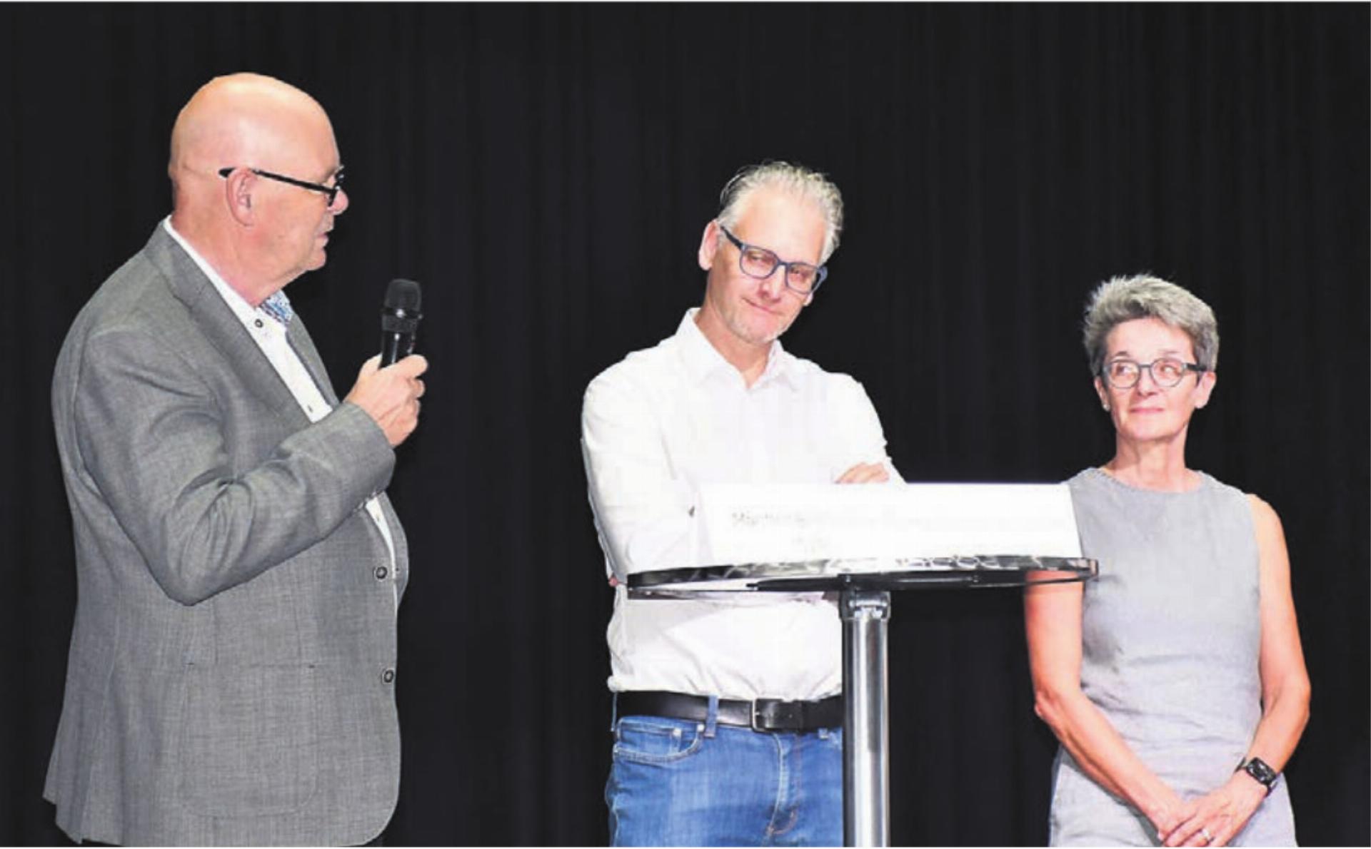 Sie traten ganz bestimmt auf (v. l.): Manfred Breitschmid, Thomas Geissmann und Claudia Hauri. Bilder: Daniel Marti - Das Bild wird blockiert. – Möglicherweise durch einen aktiven Adblocker.