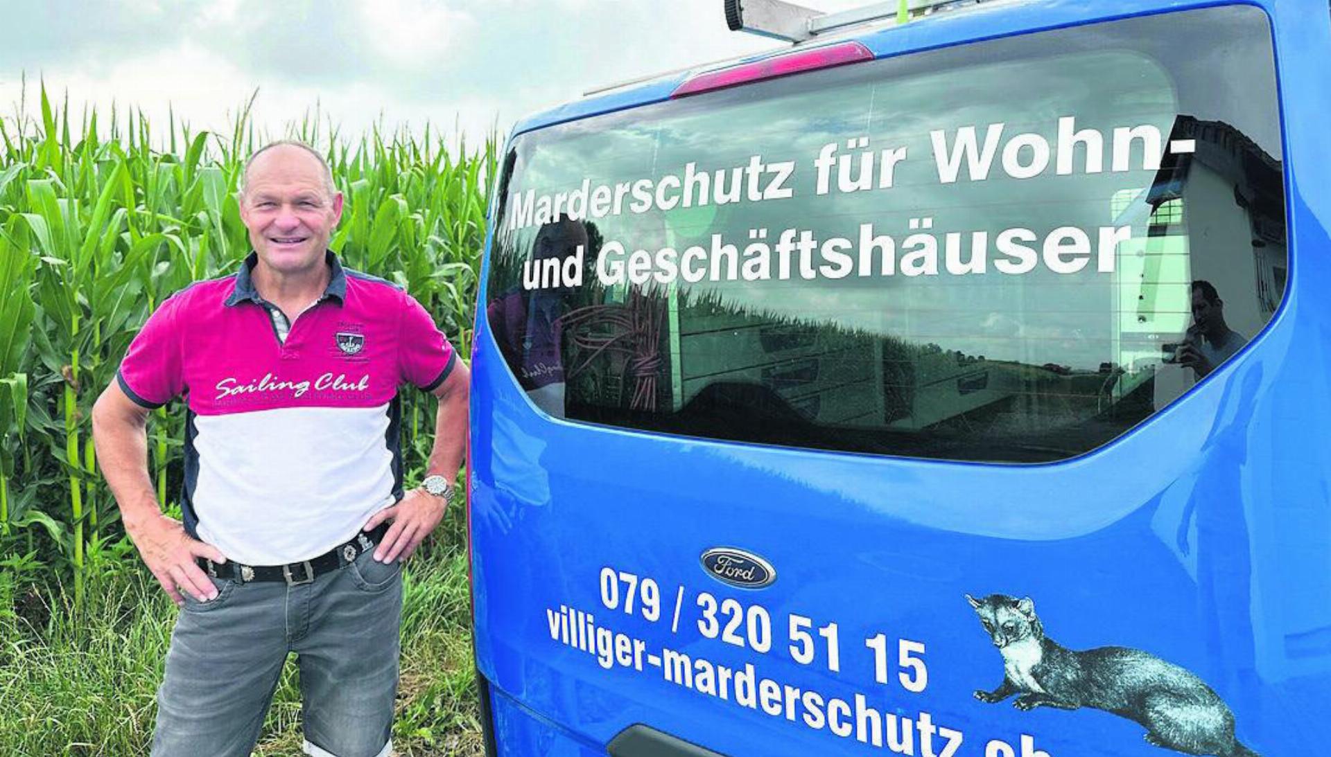 Marderschutzexperte Marcel Villiger. Bild: spr