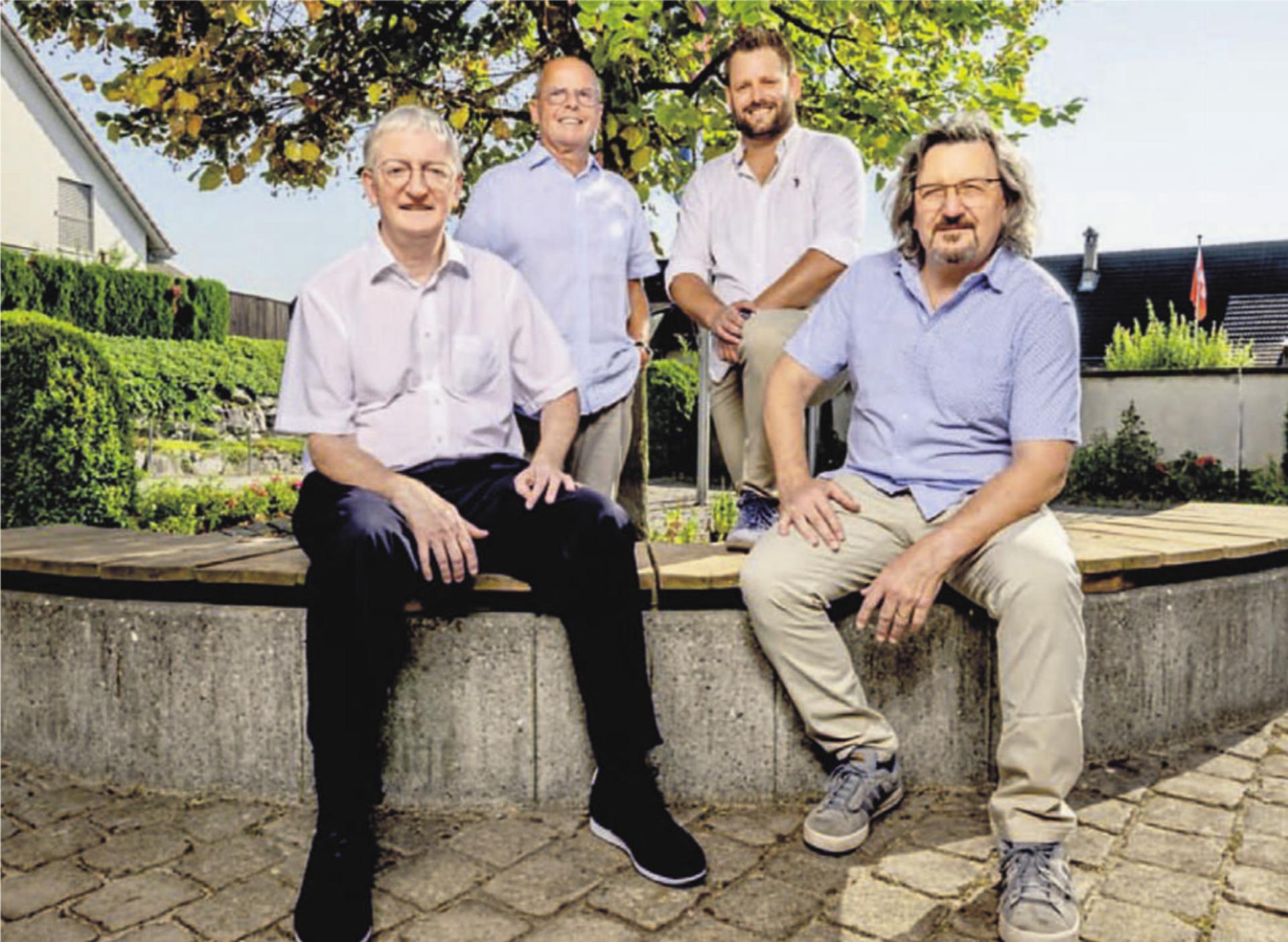 Die vier Bisherigen treten geeint auf, von links: Peter Hochuli, Siegfried Braun, Samuel Felber und Dominique Tschudin. Bilder: zg - Das Bild wird blockiert. – Möglicherweise durch einen aktiven Adblocker.