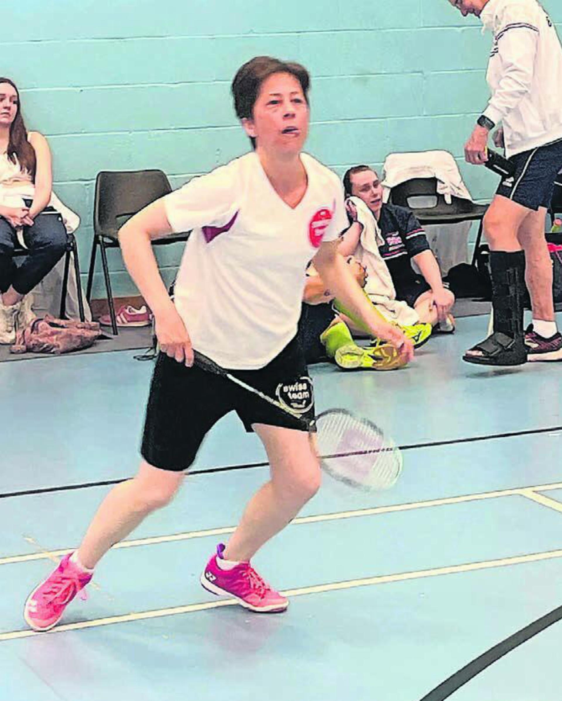 Sandra Strebel im Einsatz – im Juli will sie ihren Badminton-Titel verteidigen. Bild: zg
