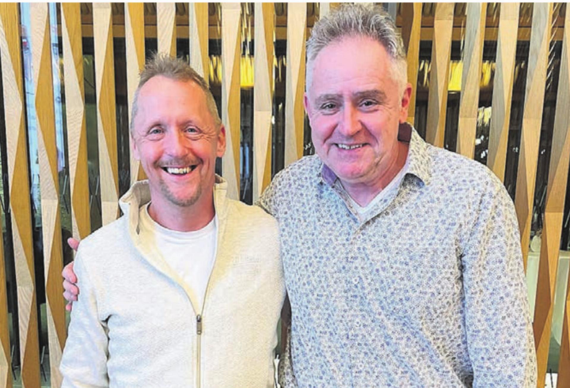 Der neue und der scheidende Präsident: Mark Döbeli (links) und Martin Leu. Bild: zg - Das Bild wird blockiert. – Möglicherweise durch einen aktiven Adblocker.