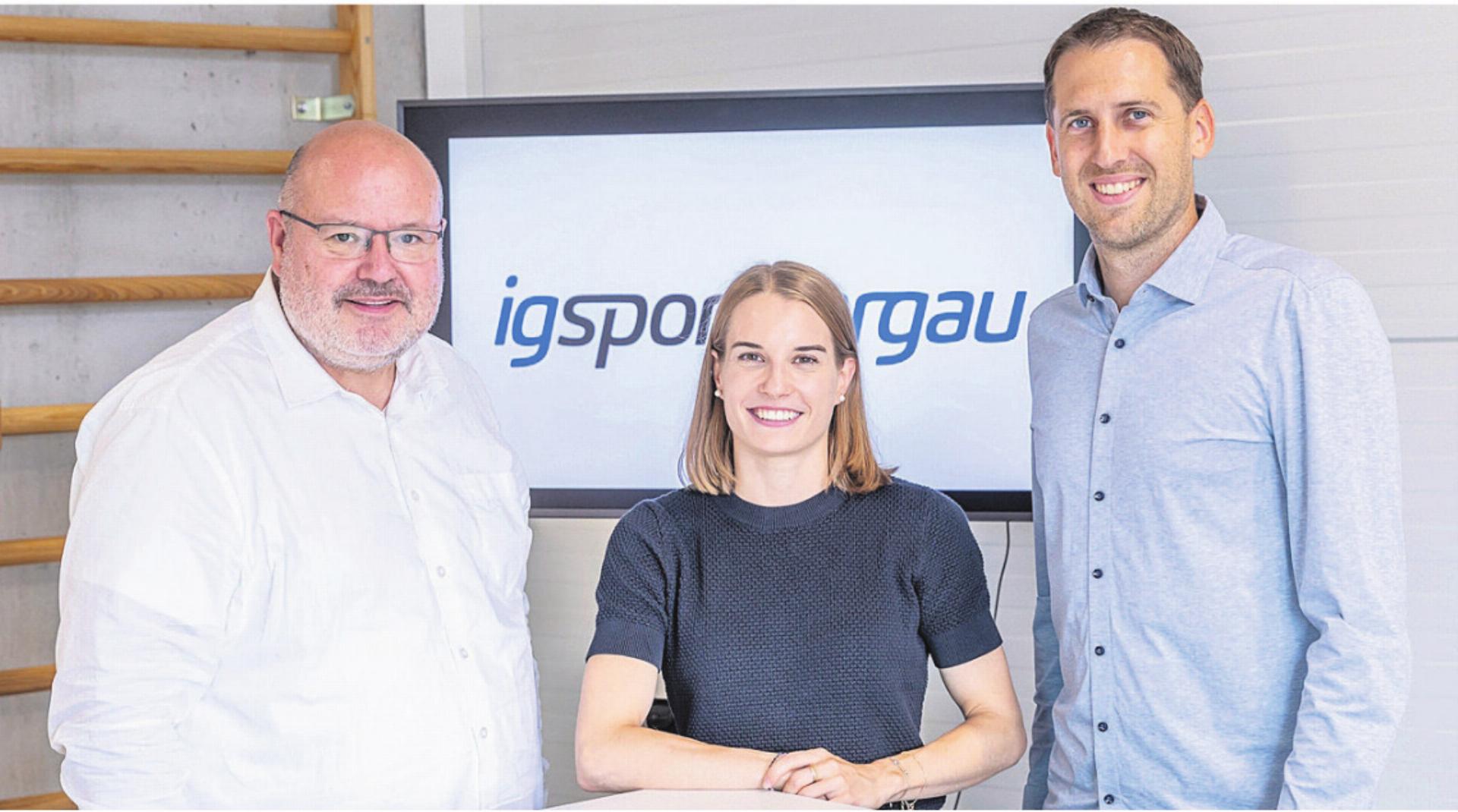 Neue Spitze der IG Sport Aargau (von links): Jörg Sennrich (Präsident), Michelle Heimberg (Projektleiterin) und Lukas Fischer (Geschäftsführer).
Bild: Fabio Baranzini / IG Sport Aargau - Das Bild wird blockiert. – Möglicherweise durch einen aktiven Adblocker.