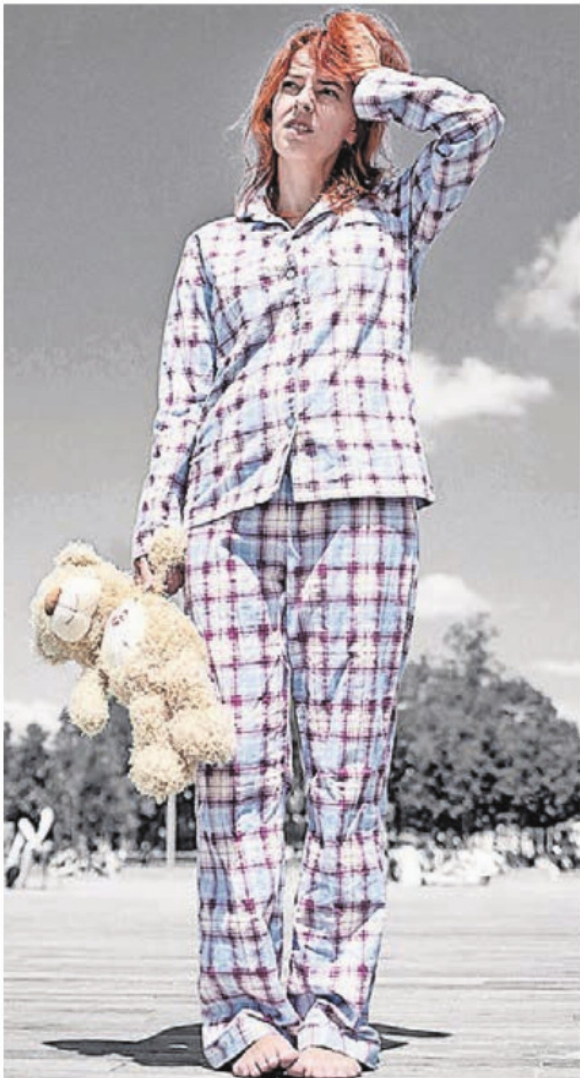 Anarchie im Schlafanzug: Uta Köbernick in ihrem neuen Programm. - Das Bild wird blockiert. – Möglicherweise durch einen aktiven Adblocker.