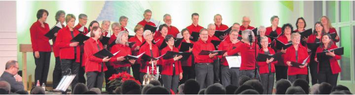 Die Sängerinnen und Sänger verbreiten an ihrem Konzert ganz viel Advents- und Vorweihnachtsstimmung. Bilder: Annemarie Keusch