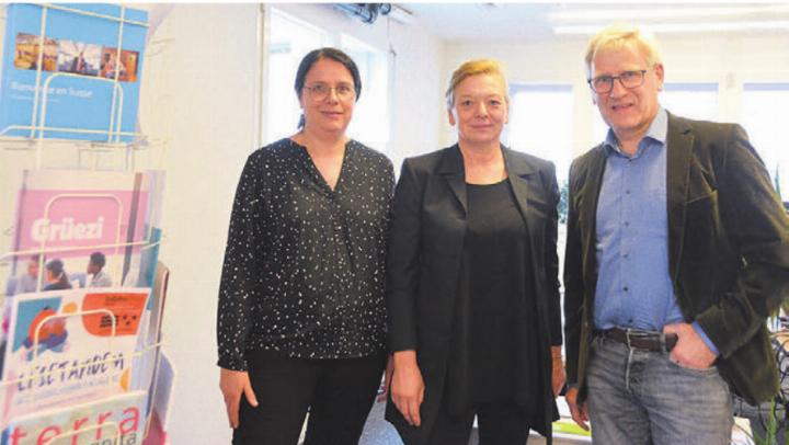 Viel Engagement und Herzblut, von links: Ursula Rey, Monika Landmann (Mitarbeiterinnen) und Daniel Räber (Präsident). Bild: ake Viel Engagement und Herzblut, von links: Ursula Rey, Monika Landmann (Mitarbeiterinnen) und Daniel Räber (Präsident). Bild: ake