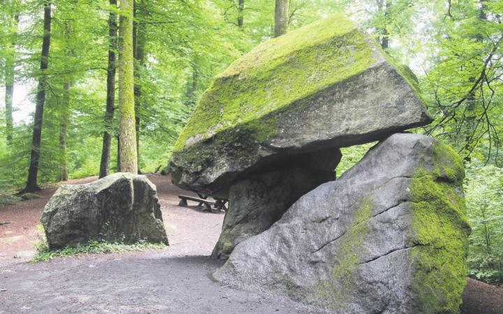 Ausflugsziel mit eigener Bahnhaltestelle: der Erdmannlistein. Bild: Josip Lasic