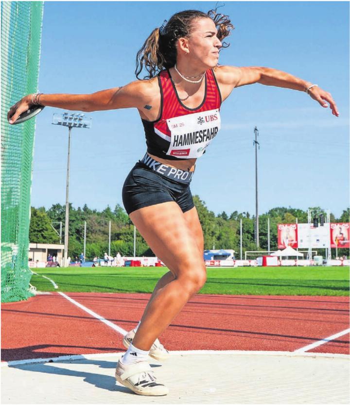 Julia Hammesfahr wechselte vom Kugelstossen zum Diskuswerfen – und schrammte an der SM knapp an einer Medaille vorbei.