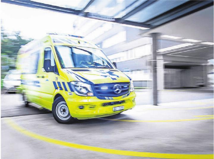 Der Rettungsdienst des Spitals Muri im Einsatz. Bild: zg