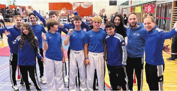 14 Medaillen abgeräumt: die erfolgreiche Truppe von Kickboxing Wohlen am Letzi Cup. Bilder: zg