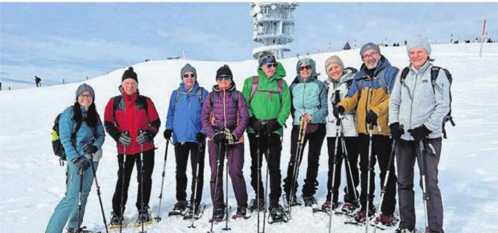 Die Schneeschuhtour führte die Gruppe ins Rigigebiet. Bild: zg